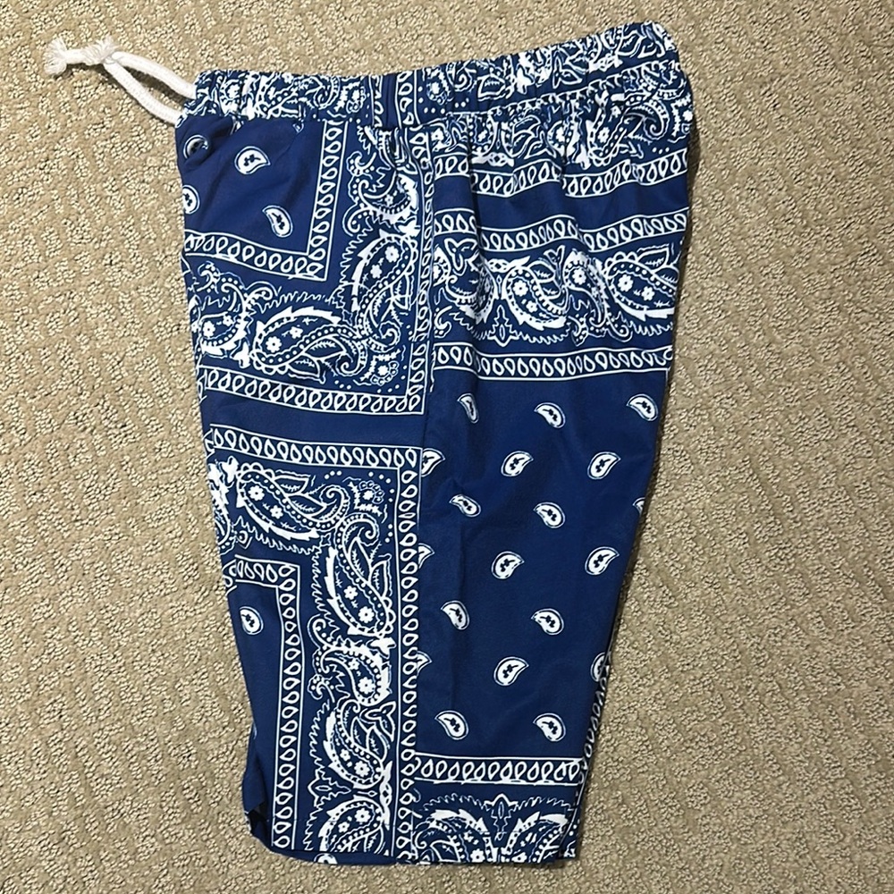 Blue Paisley Boys Shorts